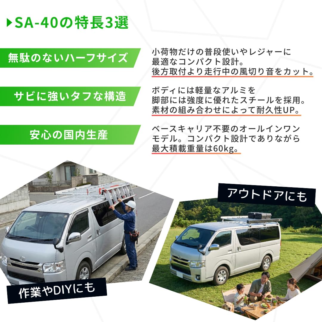 Amazon.co.jp: ロッキープラス ルーフキャリア 6本脚 一体式タイプ